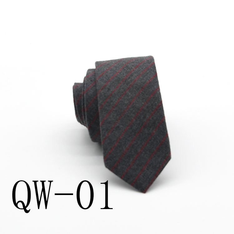 Men's Tie Super Narrow Wool-like Elegant And Elegant